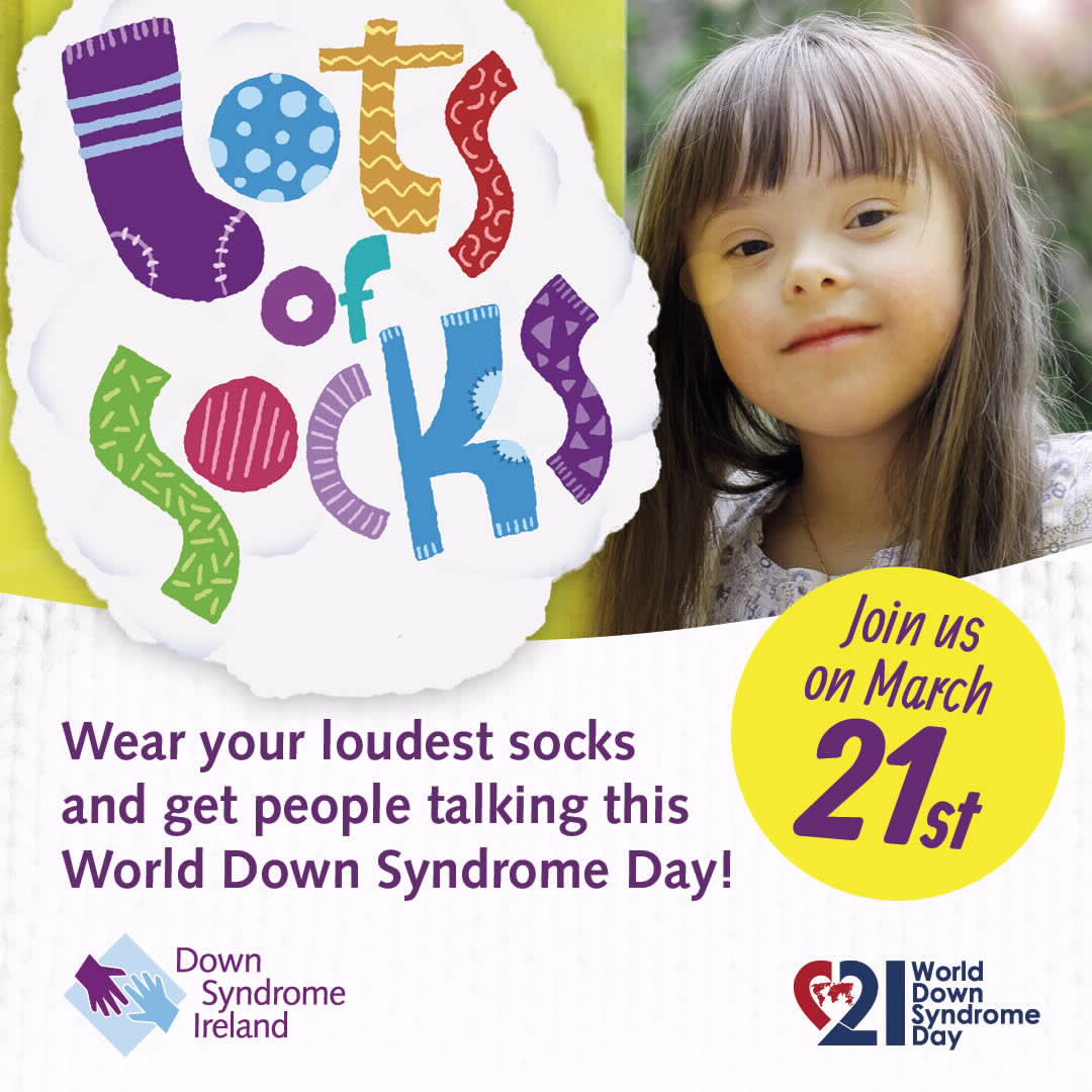 Celebrate World Down Syndrome Day on March 21st by rocking lots of socks